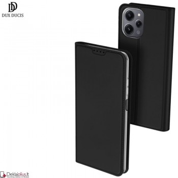 Dux Ducis Skin Pro dirbtinės odos dėklas - juodas (Xiaomi Redmi 12/Poco M6 Pro 5G)